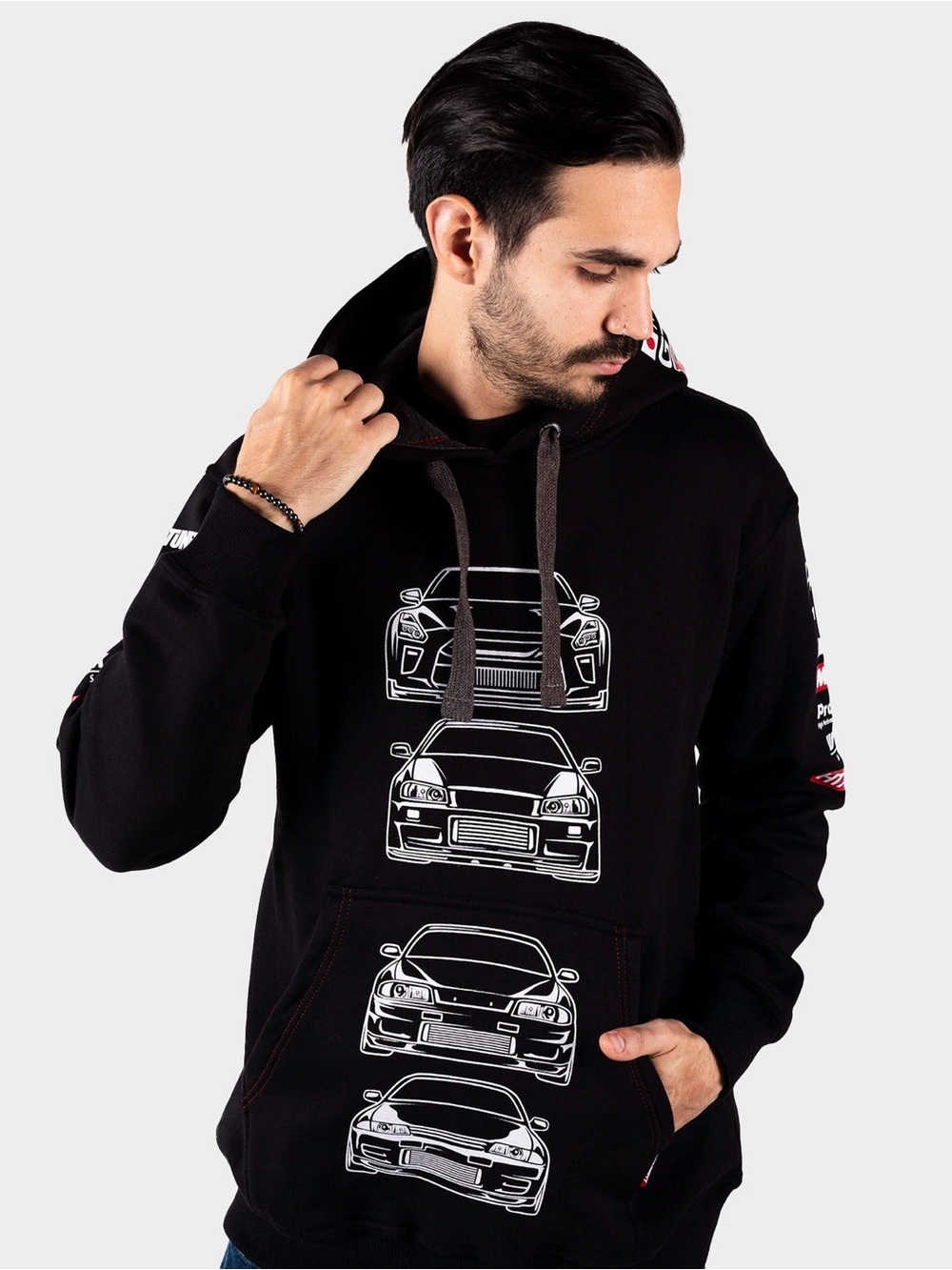 HardTuned Nissan Skyline GTR Generations Pullover Hoodie Black Men's XS Unisex